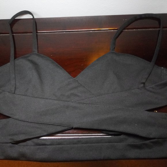 Choices Black Cut Out Cropped Vest l SZ L (4) NWOT - Picture 7 of 8